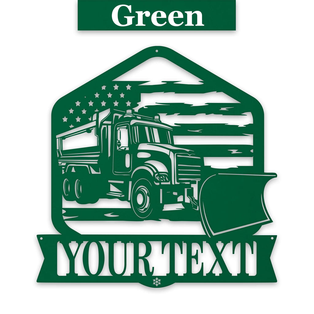 Personalized Snowplow Decor - Custom Metal Sign for Highway Worker Gift