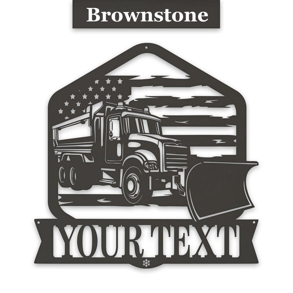 Personalized Snowplow Decor - Custom Metal Sign for Highway Worker Gift