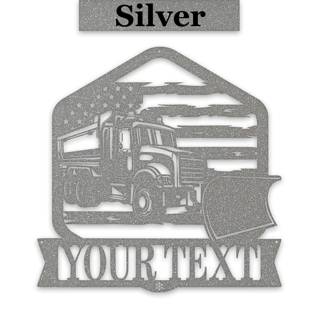 Personalized Snowplow Decor - Custom Metal Sign for Highway Worker Gift
