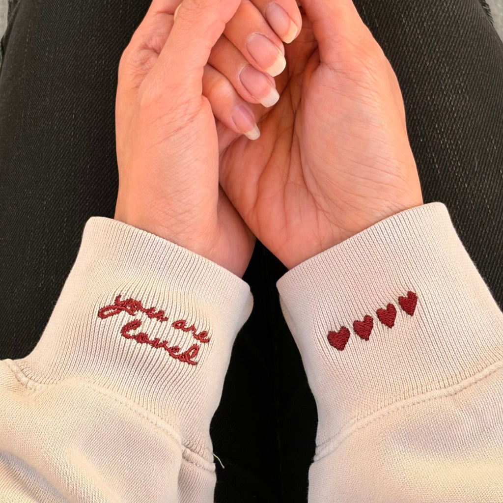 You Are Loved/Hearts Manifest Sweatshirt + Ink